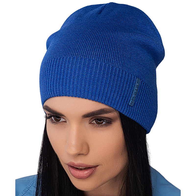 Шапка женская Leks ВЫМПЕЛ без отворота с манжетом резинкой утепленная флисом one size Электрик