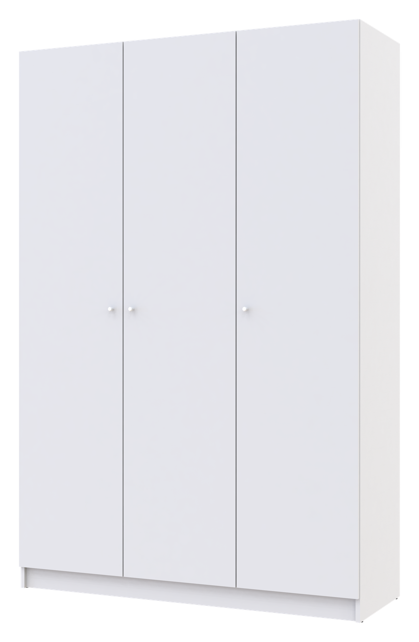 Шафа для одягу Doros Промо 3 ДСП 135х48х204 см Білий (80737071)