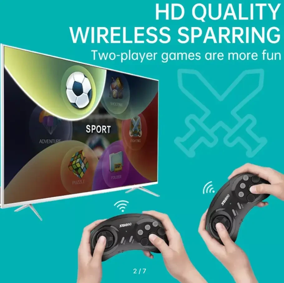Ігрова приставка Game Controlle SG-800 з бездротовими джойстиками 2 шт. (8835) - фото 7