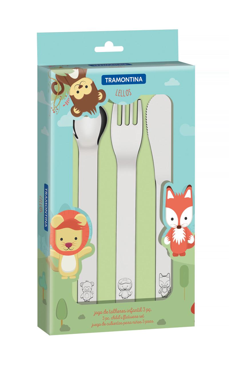 Детский набор столовых приборов TRAMONTINA BABY LELLOS 3 предмета 6489003 (7891116148341)