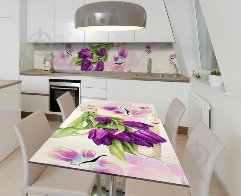 Наклейка 3Д виниловая на стол Zatarga «Букет фиолетовых тюльпанов» 650х1200 мм (Z184529/1st) Наклейка 3Д виниловая на стол Zatarga «Букет фиолетовых тюльпанов» 650х1200 мм (Z184529/1st)