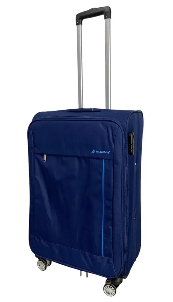 Чемодан тканевый MADISSON 35703 средний 4 колеса Синий (Vt00277)