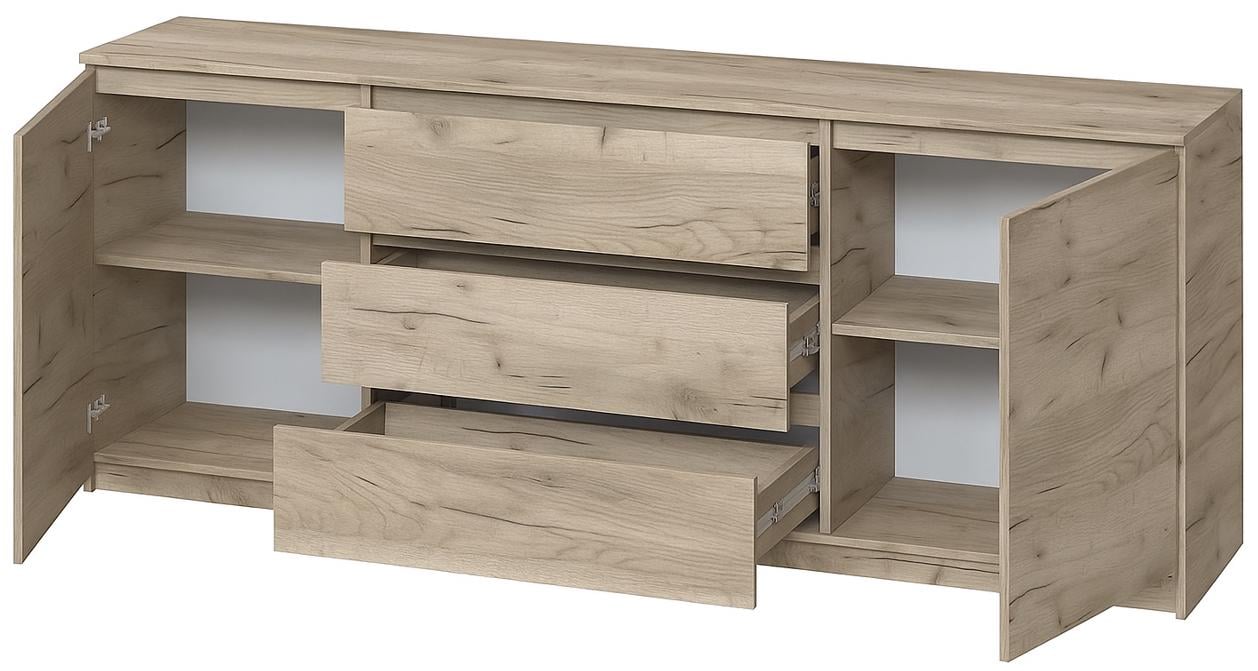 Комод Мастер Форм Брайт 1800х376х730 мм Дуб крафт серый (33127) - фото 2 Комод Мастер Форм Брайт 1800х376х730 мм Дуб крафт серый (33127) - фото 2