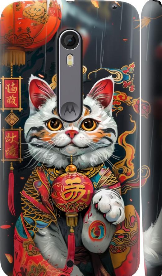 Чехол на Motorola Moto X Style China Cat v2 (6135m-455-42517)