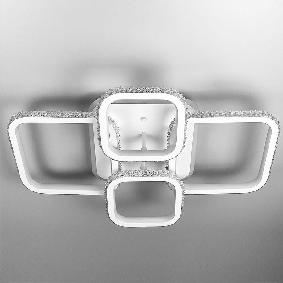 Люстра светодиодная с RGB подсветкой Белый (A 77074/2+2 RGB WT)