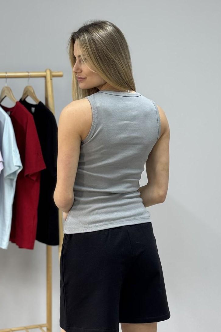 Майка женская М159 рубчик M Серый (925-1-61) - фото 3