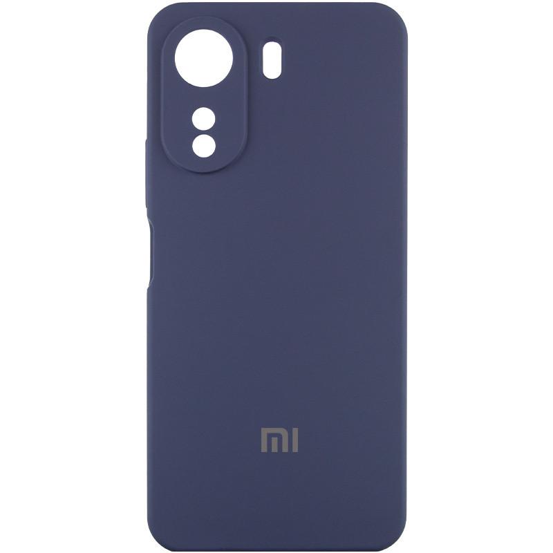 Противоударный Чехол Silicone Cover Lakshmi Full Camera (AAA) with Logo для Xiaomi Redmi  13C / Poco C65 Темно-синий / Midnight blue