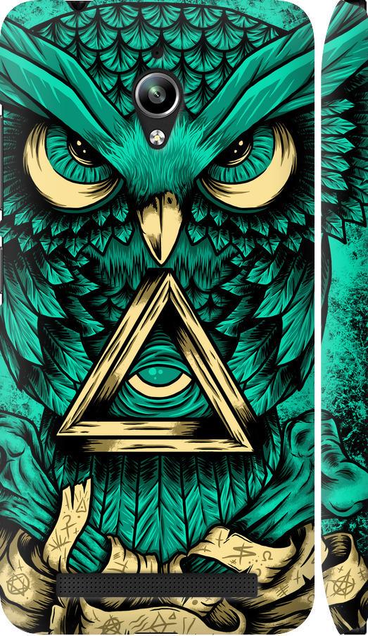 Чехол на Asus Zenfone Go ZC500TG Сова Арт-тату (3971m-160-42517)