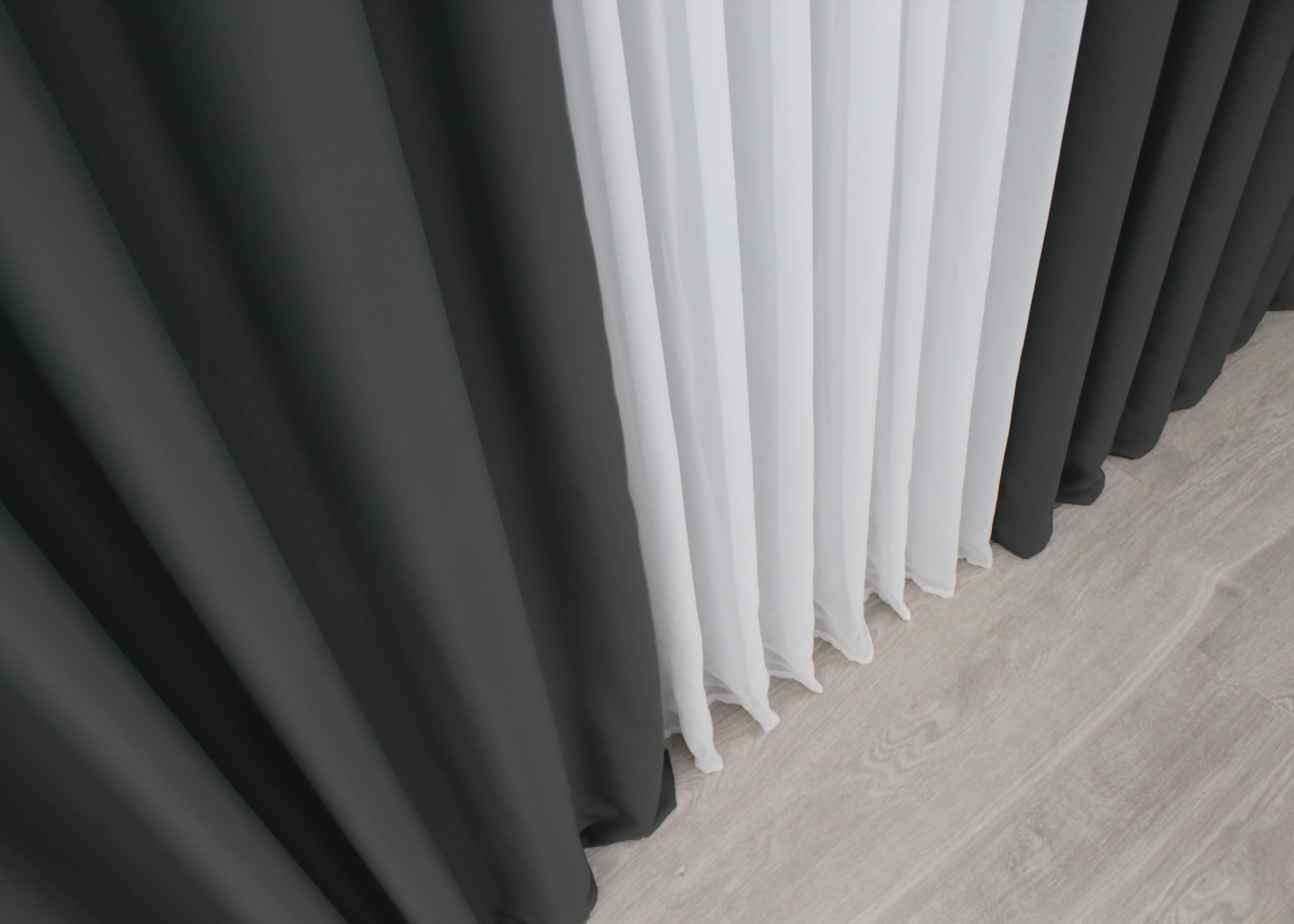 Комплект готових штор VR-Textil Блекаут Midnight № 1399ш 150х290 см 2 шт. Графітовий (33-0266) - фото 6 Комплект готових штор VR-Textil Блекаут Midnight № 1399ш 150х290 см 2 шт. Графітовий (33-0266) - фото 6