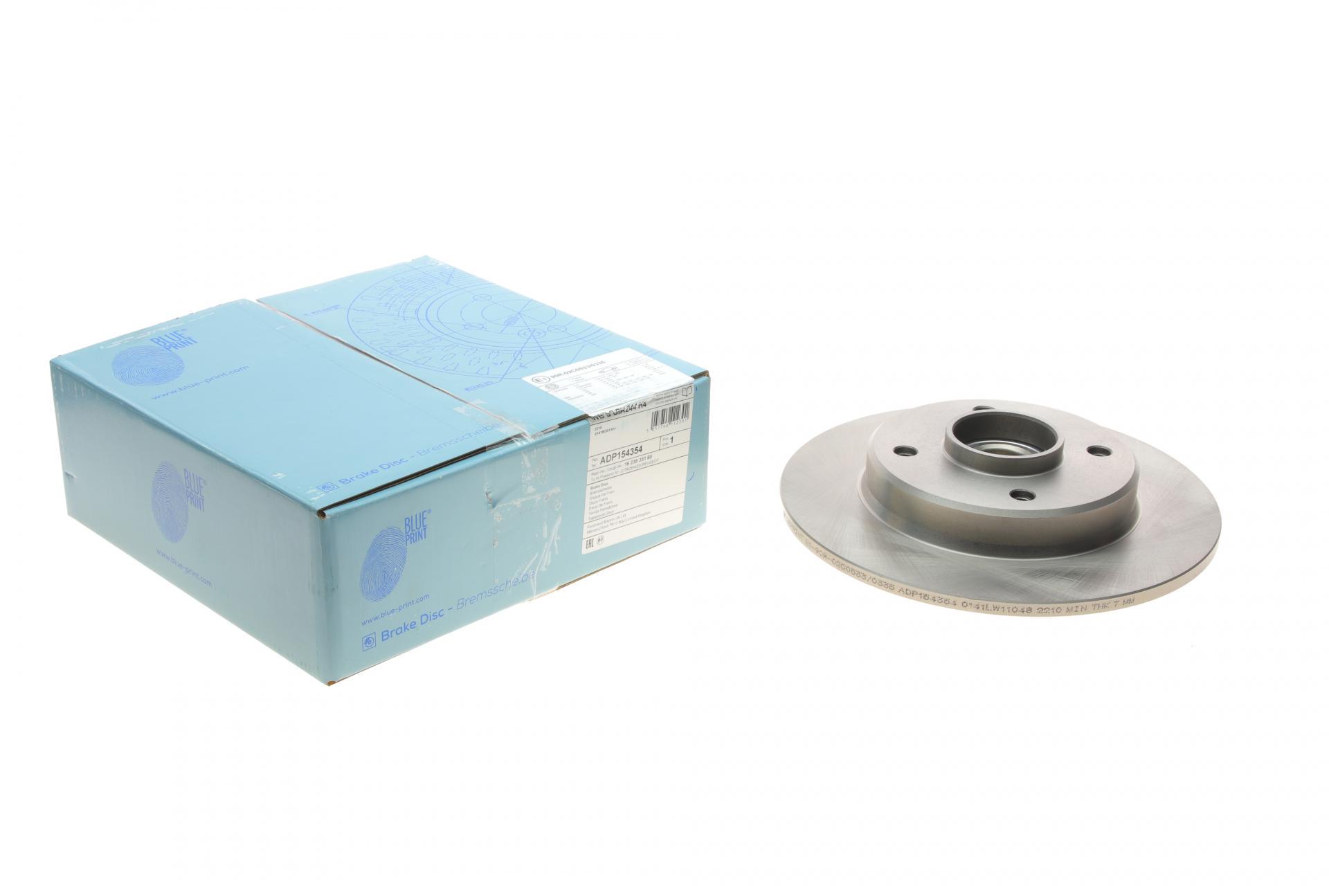 Диск тормозной задний BLUE PRINT Peugeot 2008 12-/Citroen C3 Aircross 10-/C4 Cactus 14- с подшипником 244x9 мм (ADP154354 BLUE PRINT)