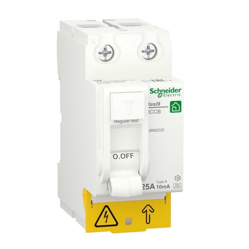 Реле дифференциальное Schneider Electric Resi9 25 А 10 мА 2P тип A R9R60225 (3016633266)