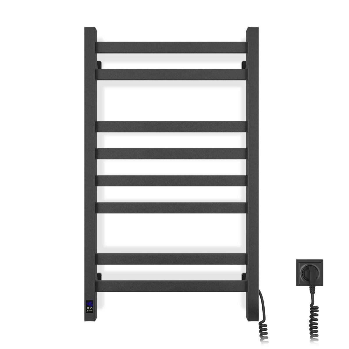 Рушникосушка електрична Авангард Sensor правого підключення з таймером 480x800 мм Чорний муар (10-228053-4880YP)