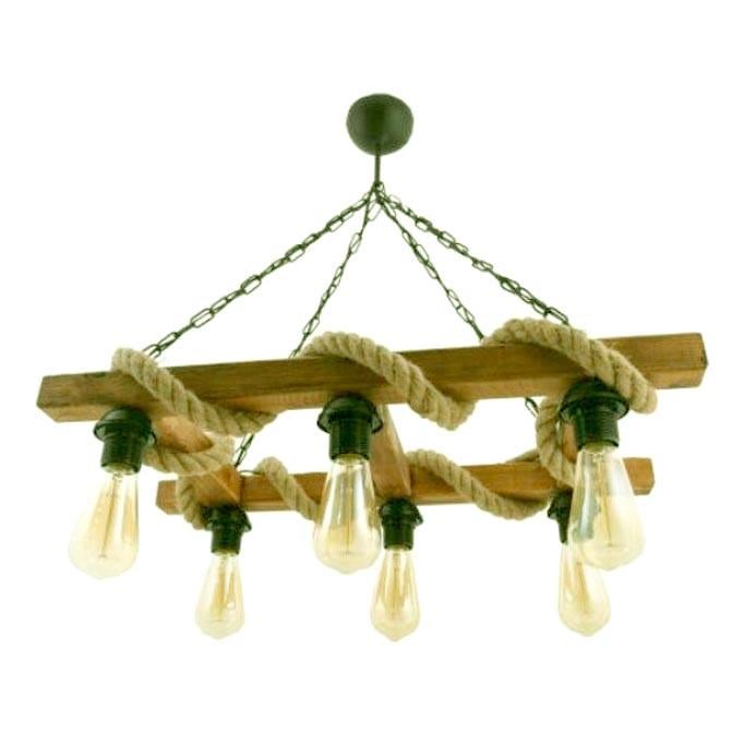 Подвесной светильник из дерева Обора Мускат (ЛЮС-002007)