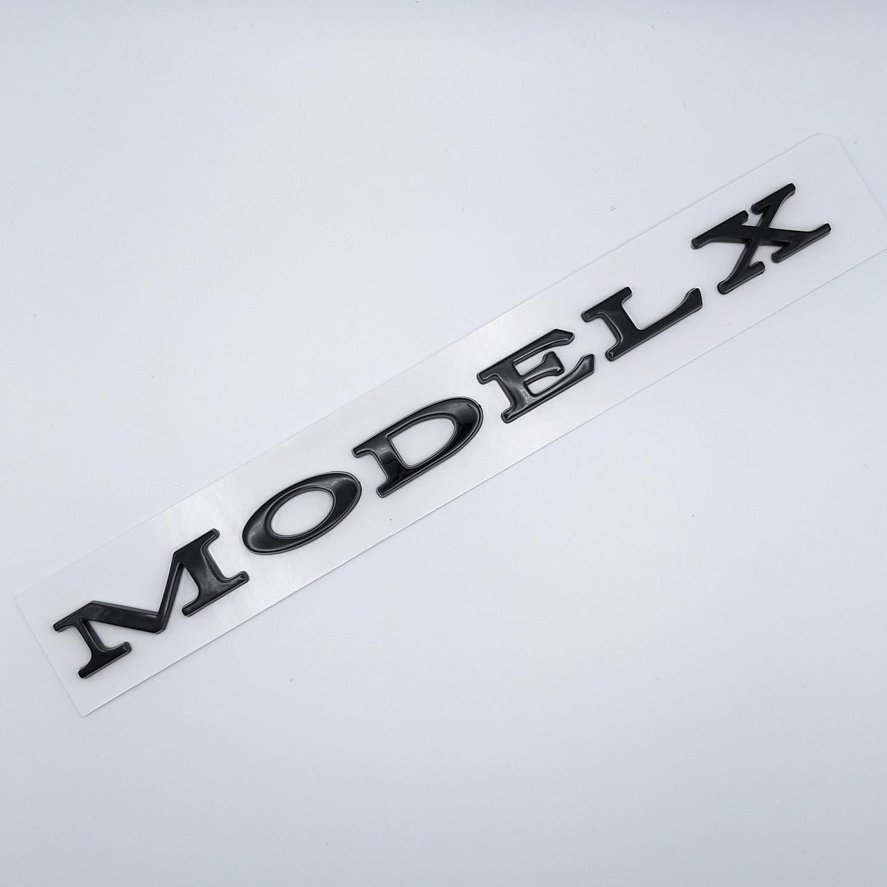 Эмблема надпись Model X Tesla Черный глянцевый (1998676913)