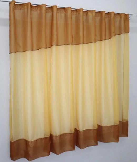 Гардина на кухню шифон 270х170 см Коричневый/Янтарный (047к 52-1057) - фото 3 Гардина на кухню шифон 270х170 см Коричневый/Янтарный (047к 52-1057) - фото 3