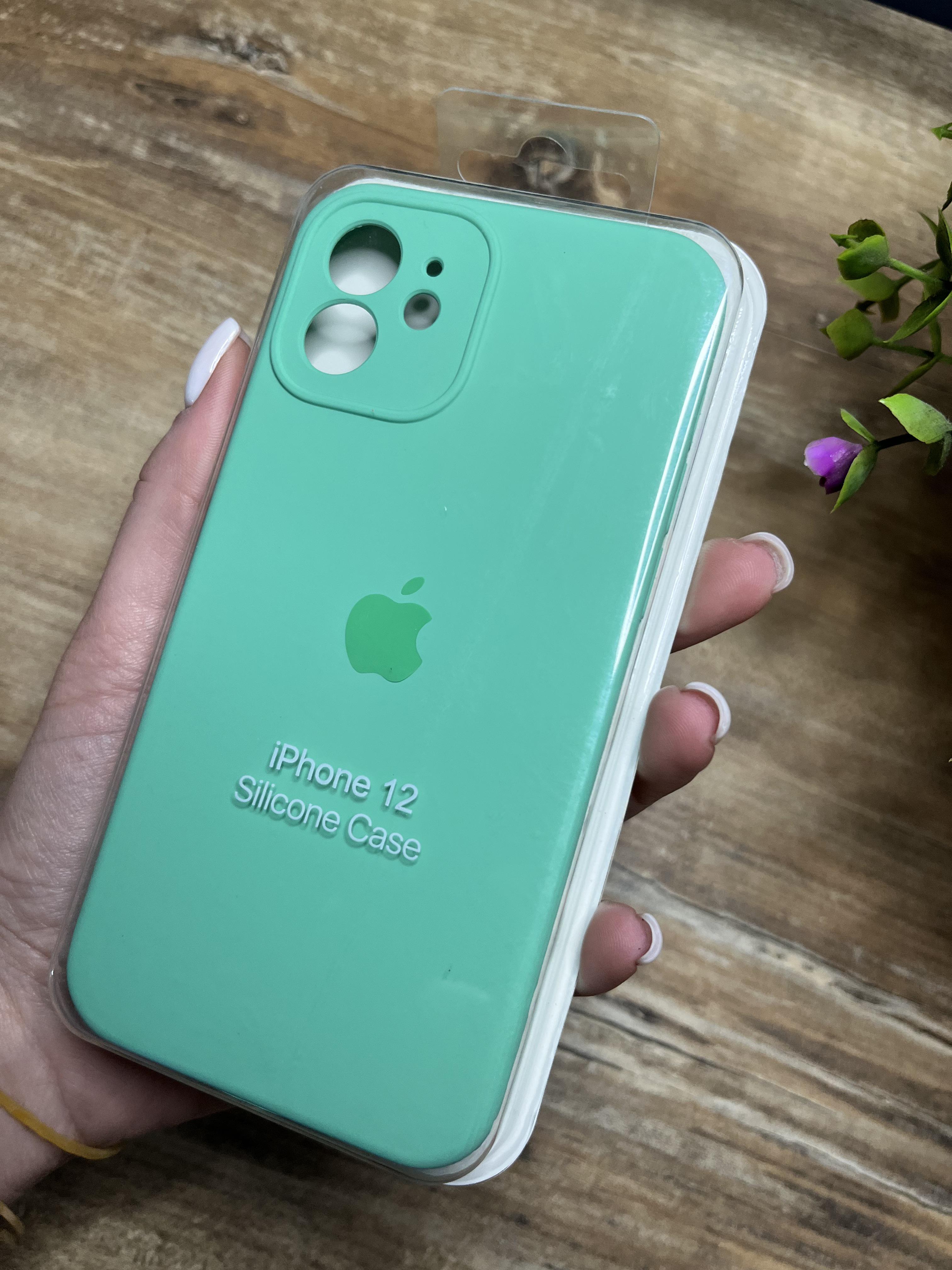 Чехол накладка на iPhone (Айфон) 12 квадратные борта silicone case full camera Apple Чехол накладка на iPhone (Айфон) 12 квадратные борта silicone case full camera Apple