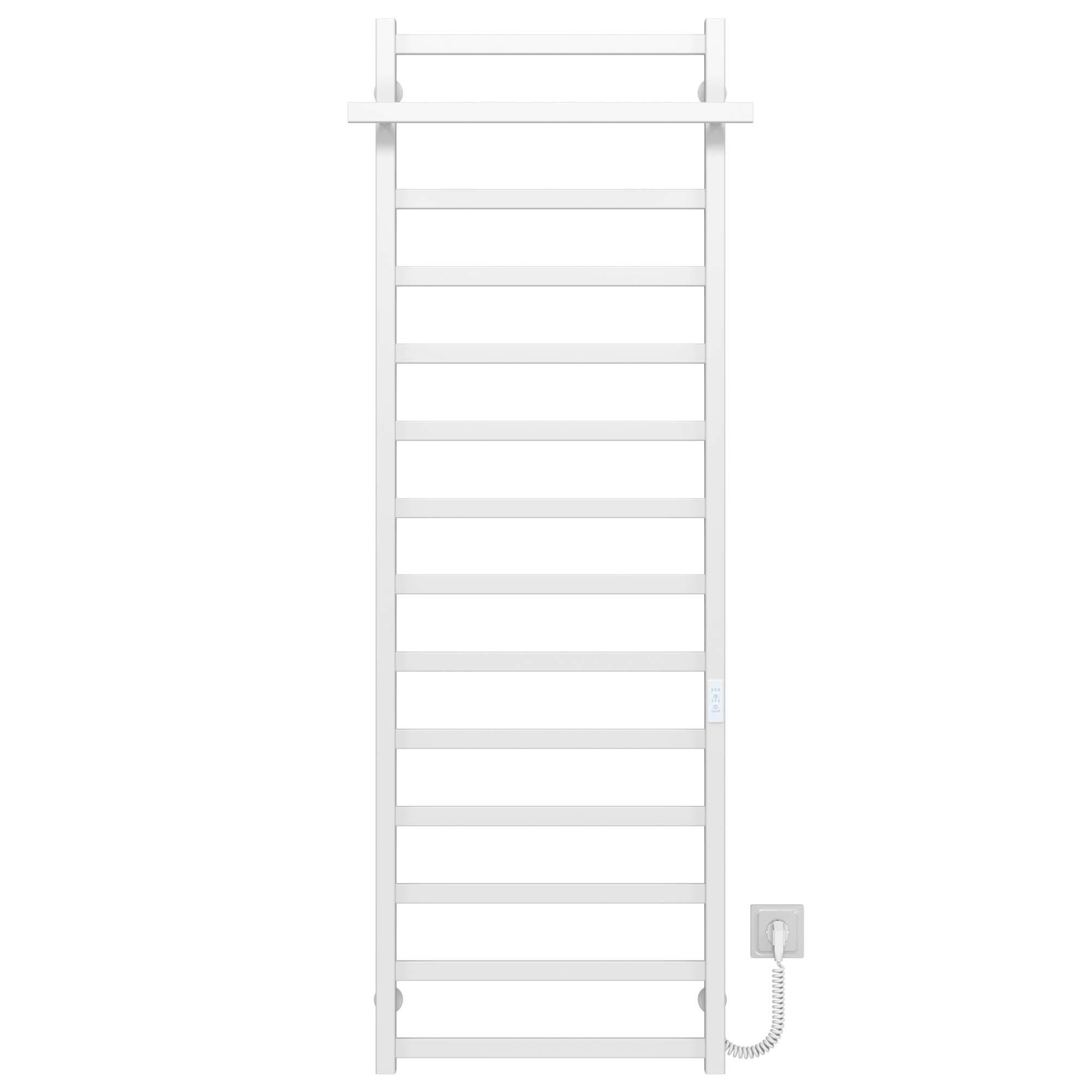 Полотенцесушитель электрический Deffi Nicolе П14 WD04 нержавеющая сталь 500х1600 мм Белый (A.NI.160.50.14.EWR4)