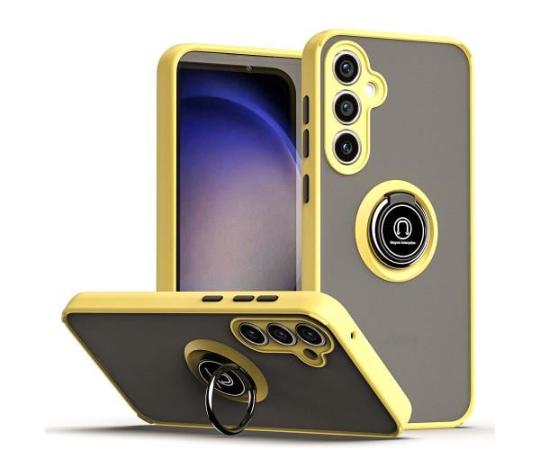 Чехол - накладка TPU Color Matte Ring для Samsung Galaxy A25 Жёлтый