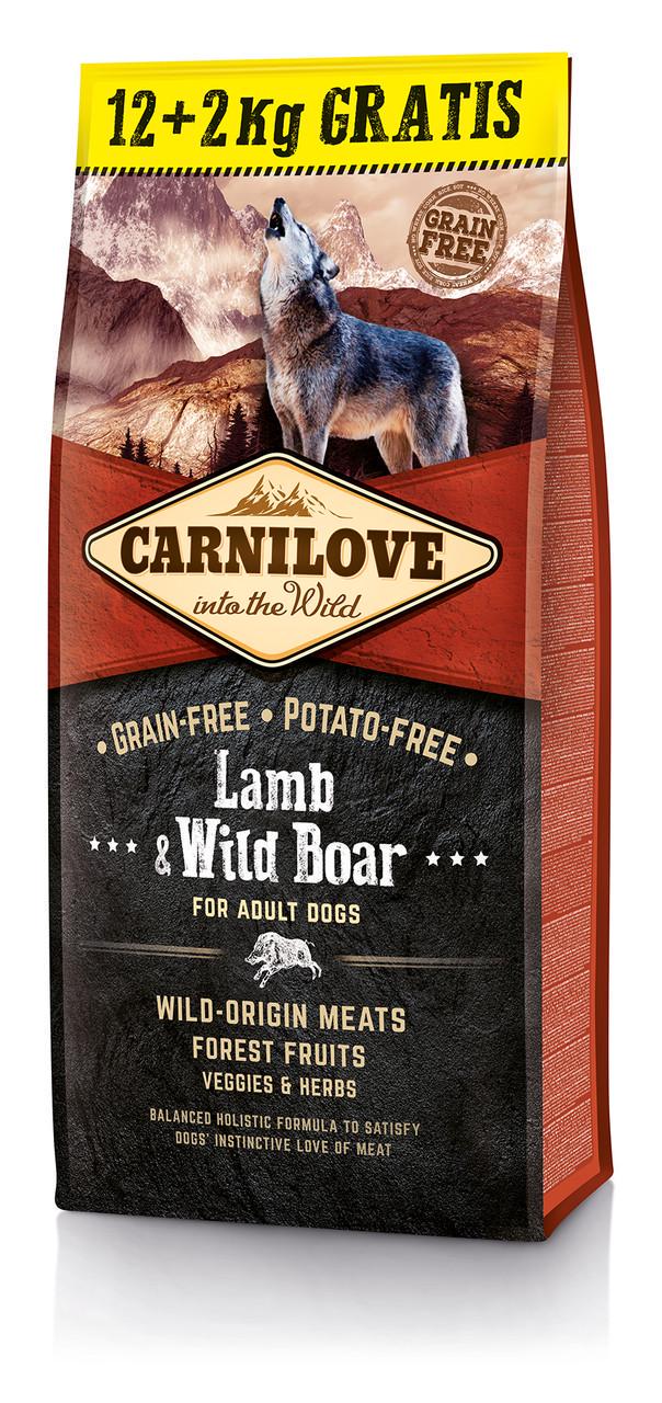 Корм беззерновой для собак Carnilove Lamb & Wild Boar 12+2 кг (2337890594)