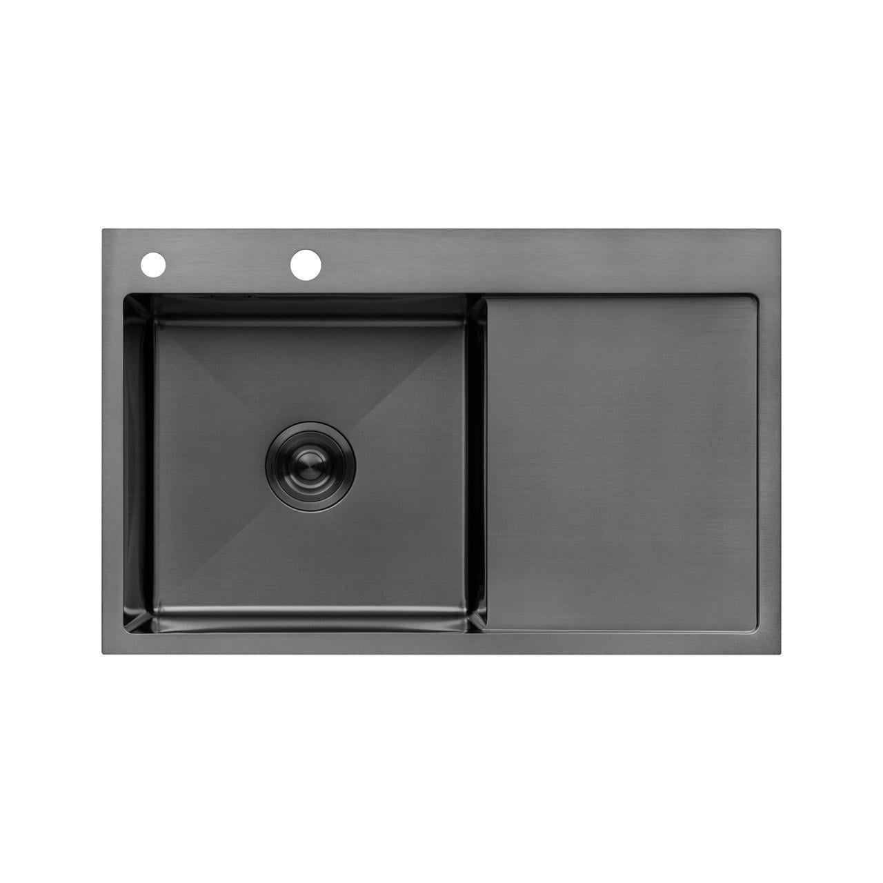 Мийка для кухні Kroner KRP Schwarze 7849LHM PVD 3,0/1,0 мм