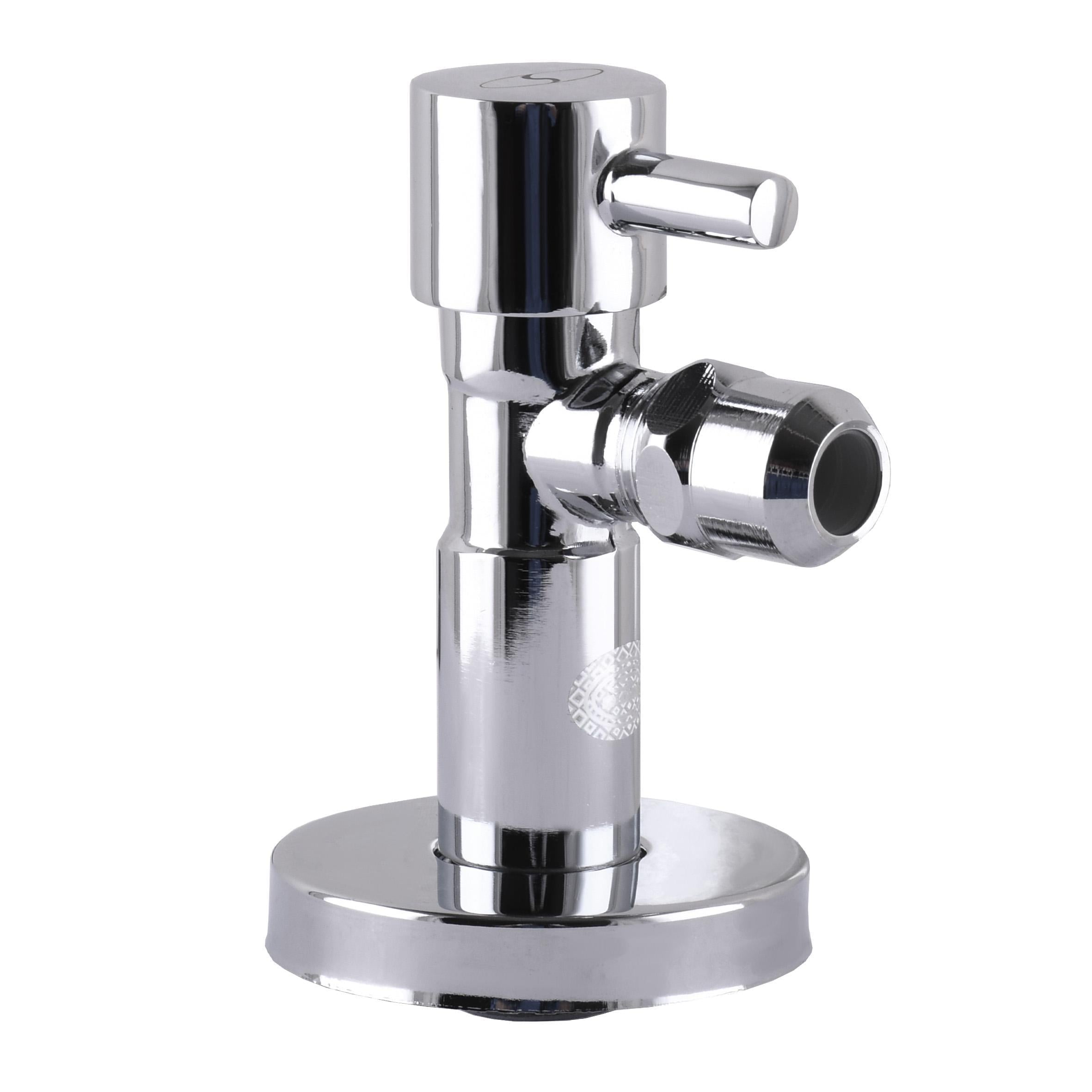 Кран полувращающийся угловой с цангой Solomon 1/2"x 3/8" Lazer 7076 (000002250)