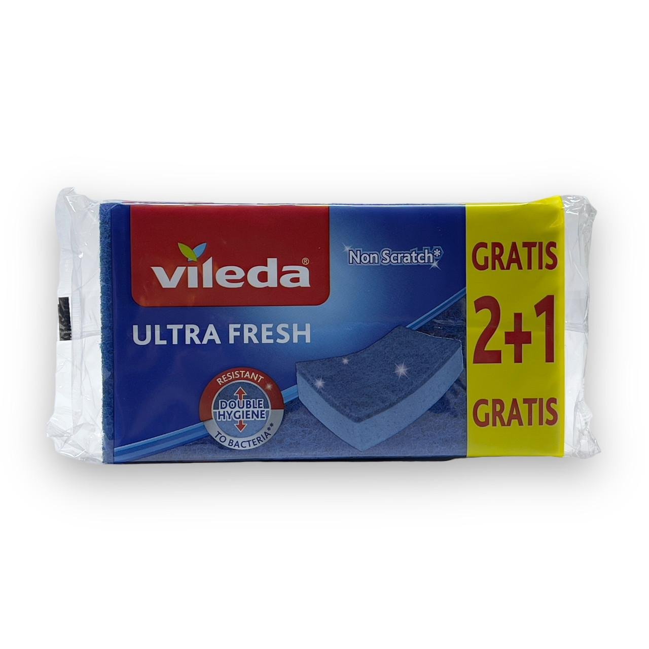 Губка для посуду Vileda ultra frash 2+1 шт. Синій (1983433719)