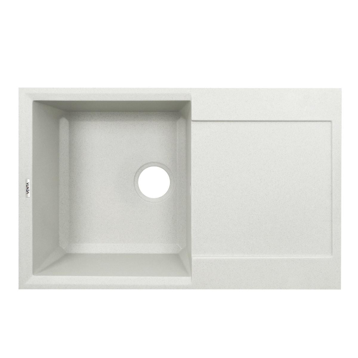 Мойка гранитная VENTA Stone 780x495 мм врезная прямоугольная Белый (VS503004)