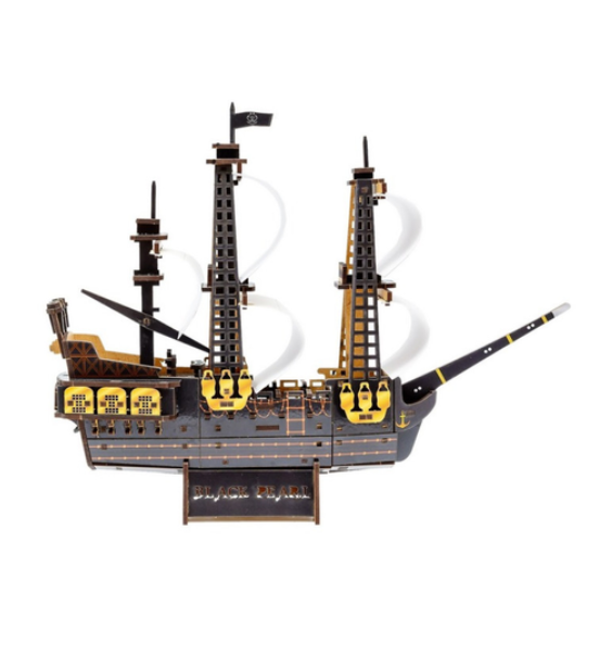 Конструктор деревянный PuzzleOK 3D Пиратский корабль Puz-00928 196 деталей - фото 5 Конструктор деревянный PuzzleOK 3D Пиратский корабль Puz-00928 196 деталей - фото 5