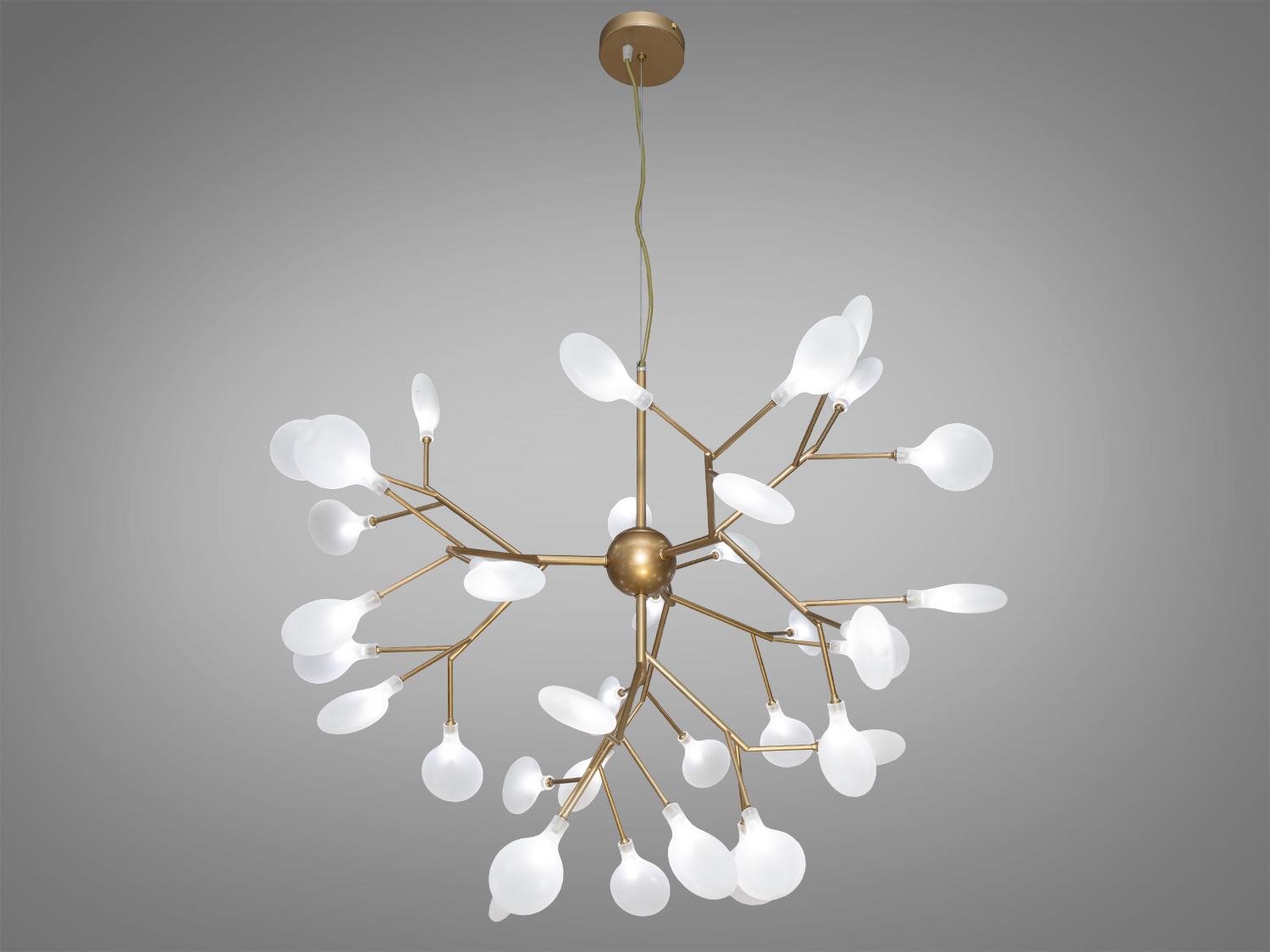 Люстра футуристическая Светлячок 36 ламп Золотой (HXD8048/36GD) - фото 2 Люстра футуристическая Светлячок 36 ламп Золотой (HXD8048/36GD) - фото 2