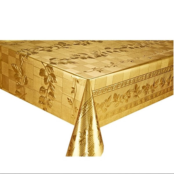 Клеенка Stenson ПВХ двусторонняя чеканная 1,37х20 м Желтое золото МА-2200