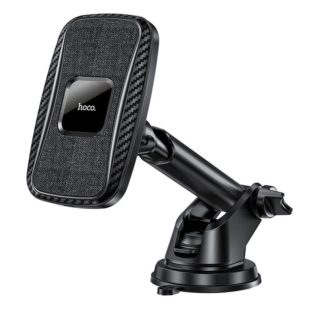 Автомобільний тримач Hoco Magnetic Holder CA75 з бездротовою зарядкою 15 Вт Black Автомобільний тримач Hoco Magnetic Holder CA75 з бездротовою зарядкою 15 Вт Black