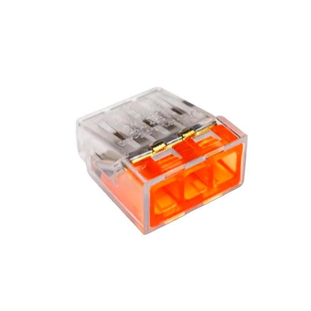 Клемма соединительная Tactix 0,5-2,5 мм2 24А 1-2 одинарная 17,5х15,2х8,2 мм Оранжевый (253-S)