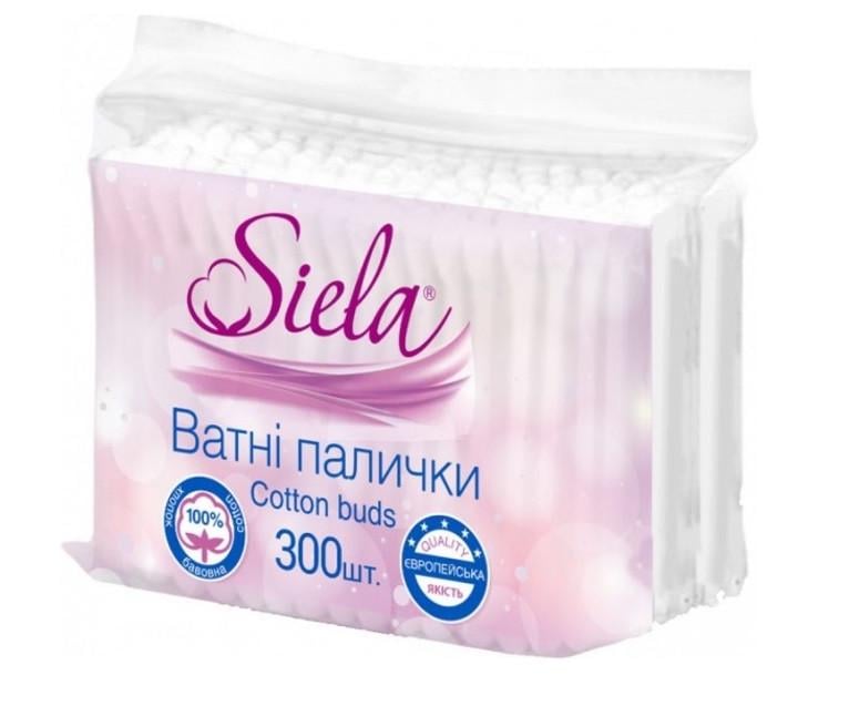 Ватні палички Siela поліетиленова упаковка 300 шт. (4820159845972)