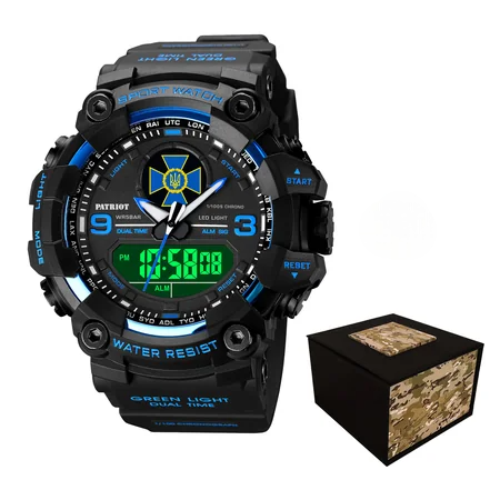 Наручные часы Patriot 001BUSBU СБУ Черный с синим (5060)