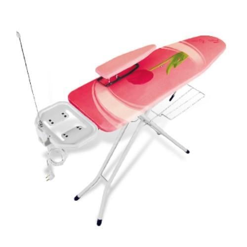 Гладильная доска для дома Europa Capitol с регулировкой высоты/подставкой для утюга/подлокотником Розовый (147-46-55008)