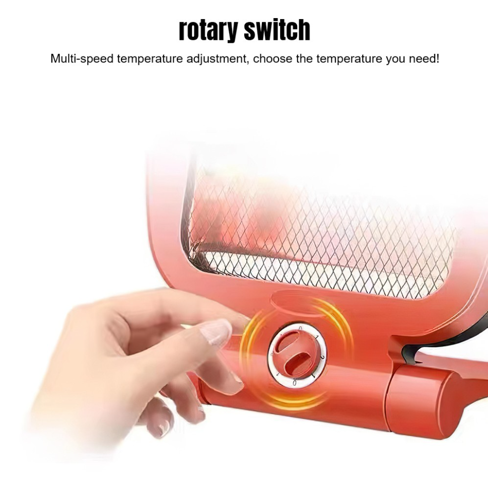 Электрический напольный обогреватель GR90D кварцевый 2 режима Красный (30653010) - фото 7