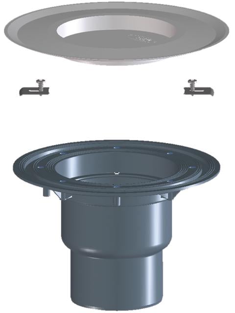 Корпус трапа для балконів і терас вертикальний DN75/110 мм (HL3100TK)