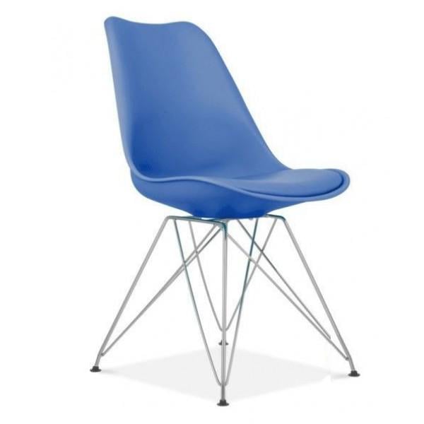 Стул с подушкой Group SDM Тауэр искусственная кожа/металл/пластик Голубой Стул с подушкой Group SDM Тауэр искусственная кожа/металл/пластик Голубой