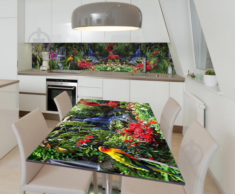 Наклейка виниловая на стол Zatarga  "Тропический Попугай" 650х1200 мм