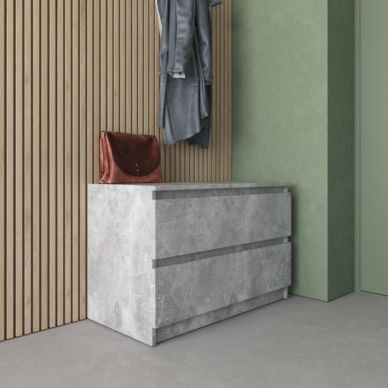 Комод VAYS 2 ящика 80х40х53 см Бетон (30642298) Комод VAYS 2 ящика 80х40х53 см Бетон (30642298)