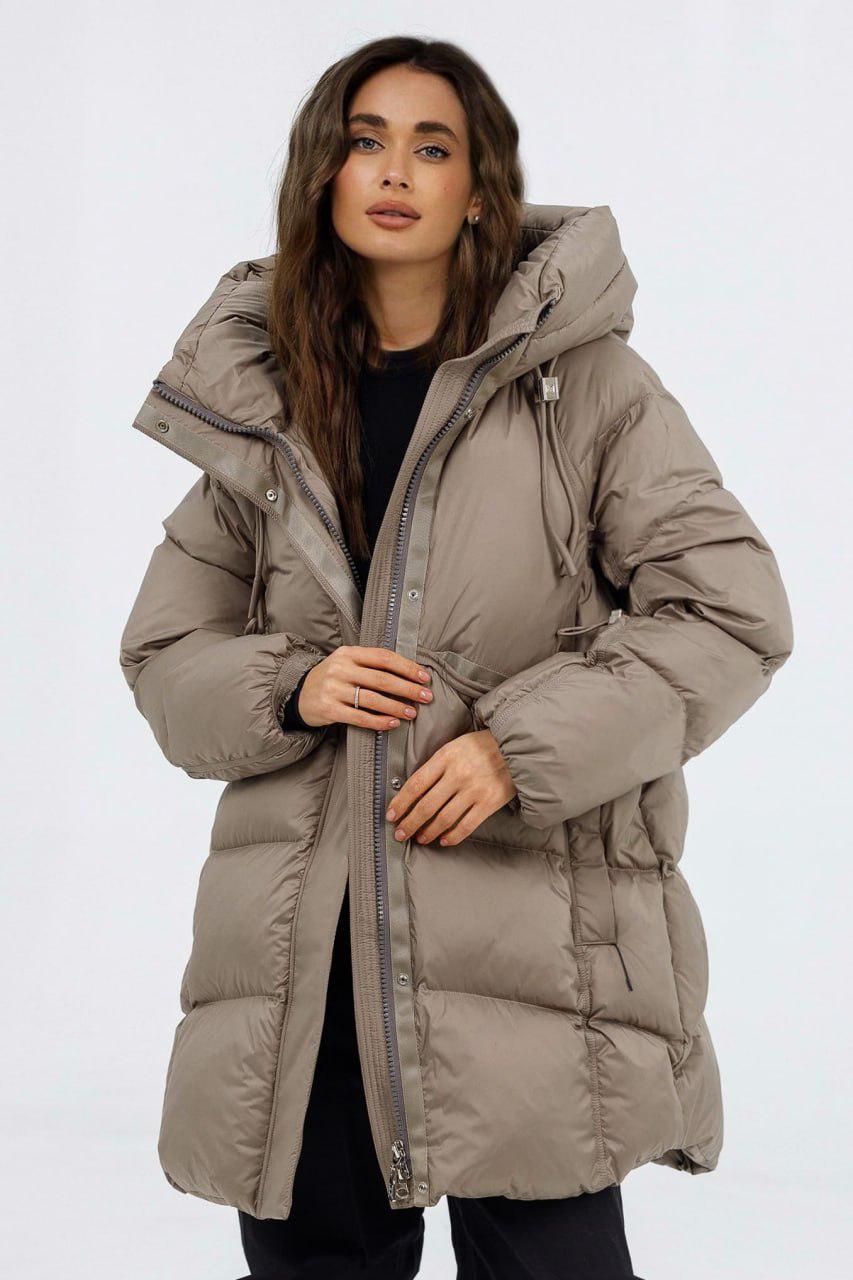 Пуховик-ковдра Автоледі LD-826a р. 46 Кавовий Пуховик-ковдра Автоледі LD-826a р. 46 Кавовий