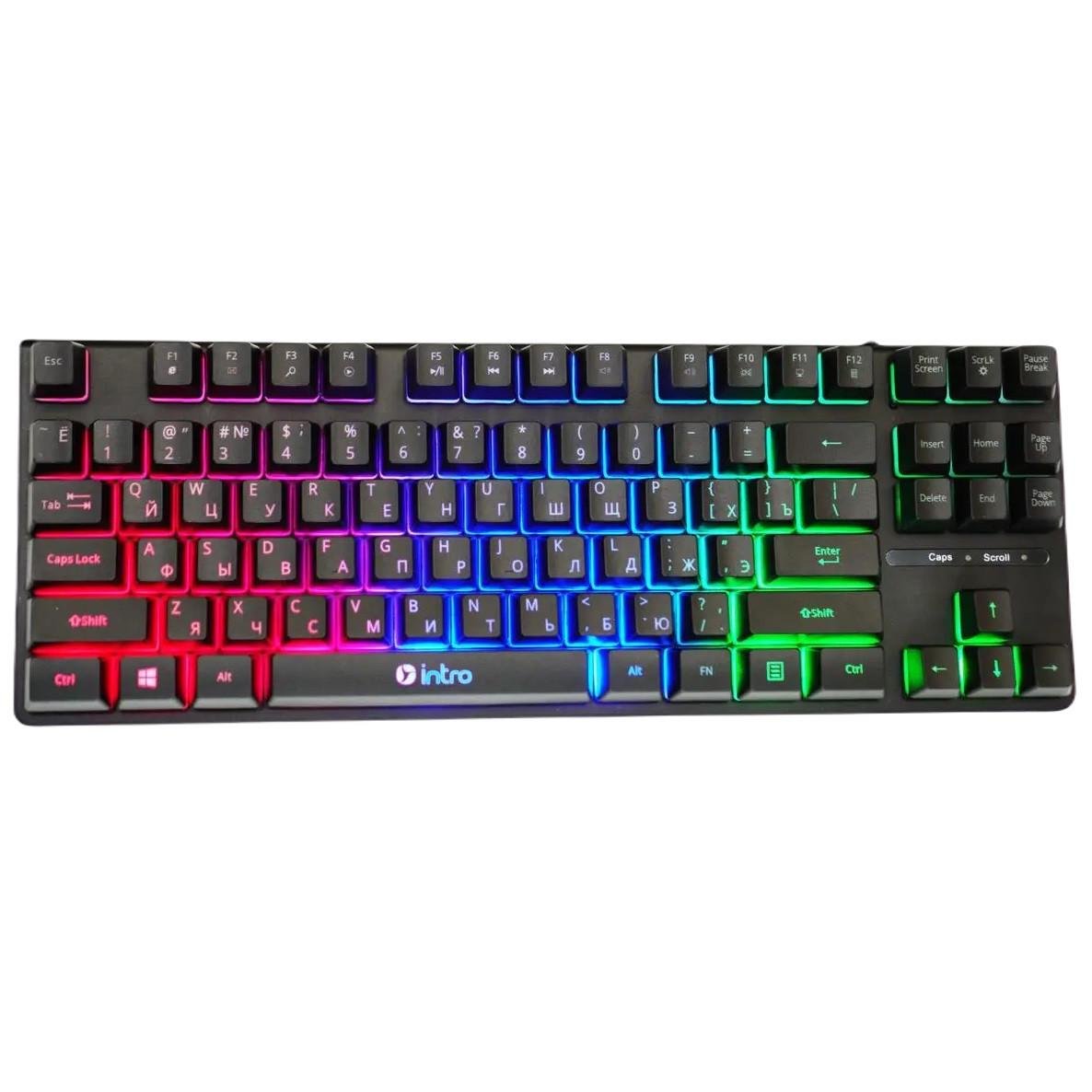 Клавіатура провідна Rias DX750 з RGB підсвічуванням USB Black (3_04474) - фото 1