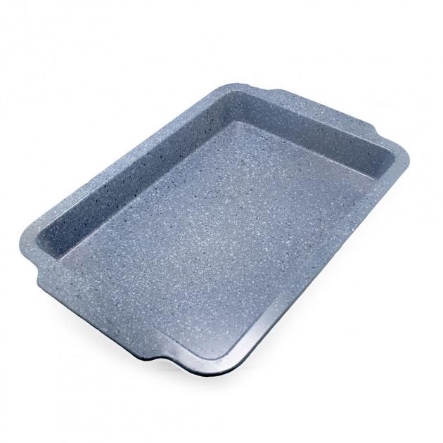 Противень для выпечки Unique UN-1725 мраморный 43х40,5 см Серый - фото 3