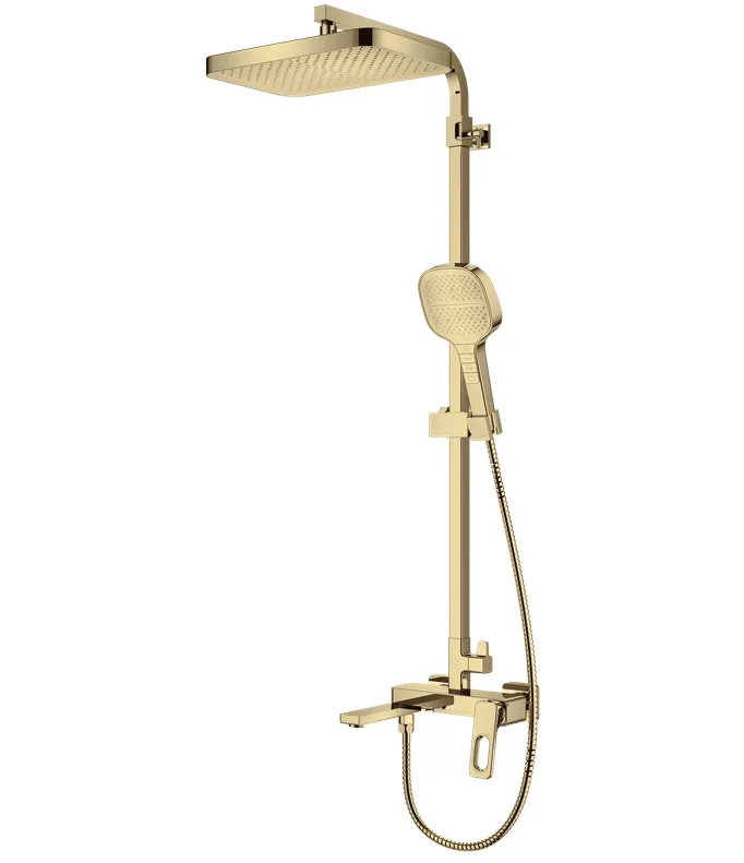 Душова колона із змішувачем KOER KB-56031-12 3 функції Золото матове (KR5974)