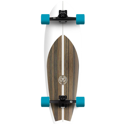 Серф скейт Hydroponic Complete Surfskate Classic 2.0 31,5' White/Brown (12104)