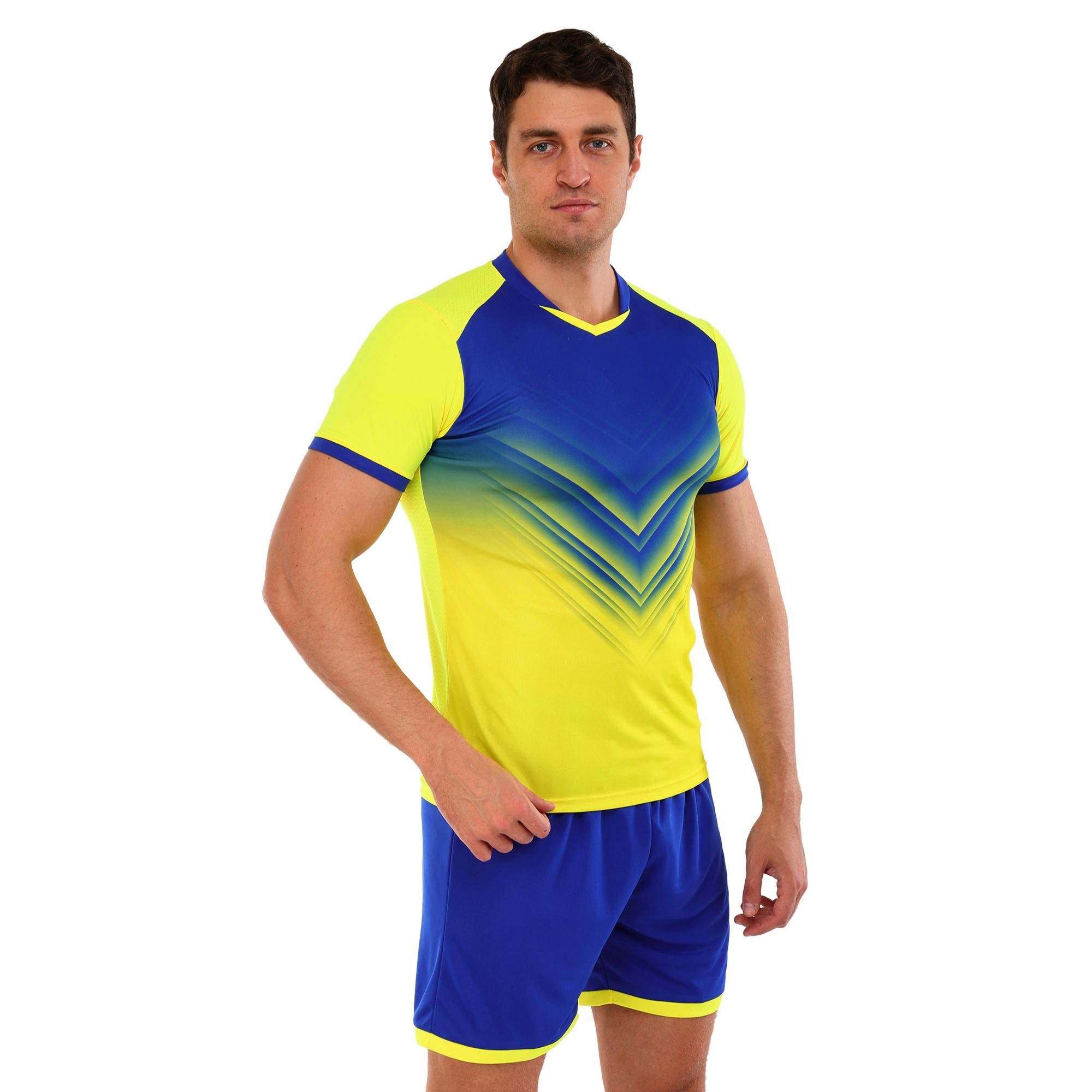 Форма футбольная комплект Lingo JG-6317 футболка/шорты полиэстер 3XL Желто-синий (JG-6317_Желтый-синий_3XL)