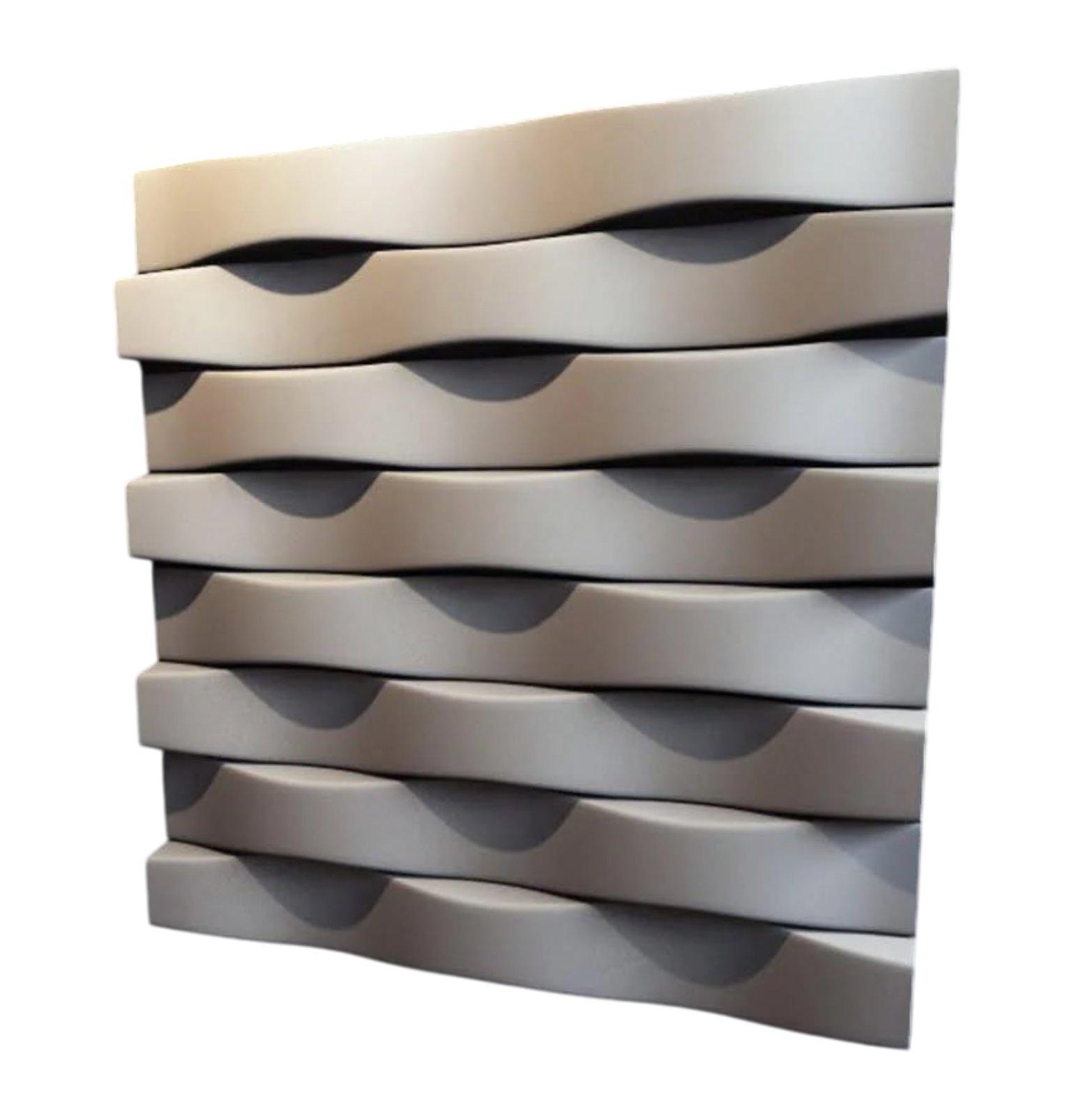 3D-панель гіпсова в спальню Цеглини під фарбування 500x500x30 мм Білий (30642123)