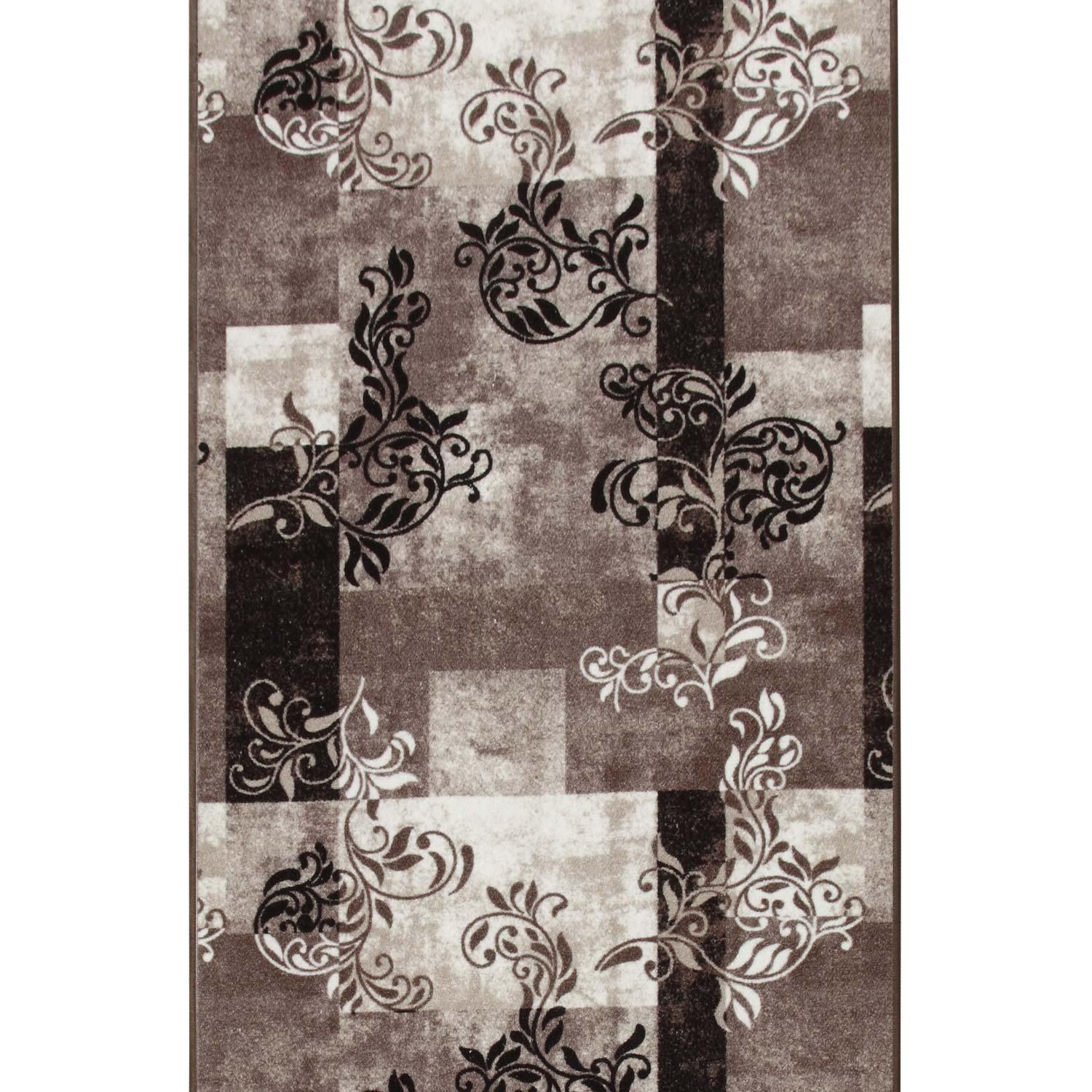 Килим безворсовий на повстяній основі DAKARIA Print Run Версаль p13 2x2 м Бежевий/Коричневий (00-00023700)