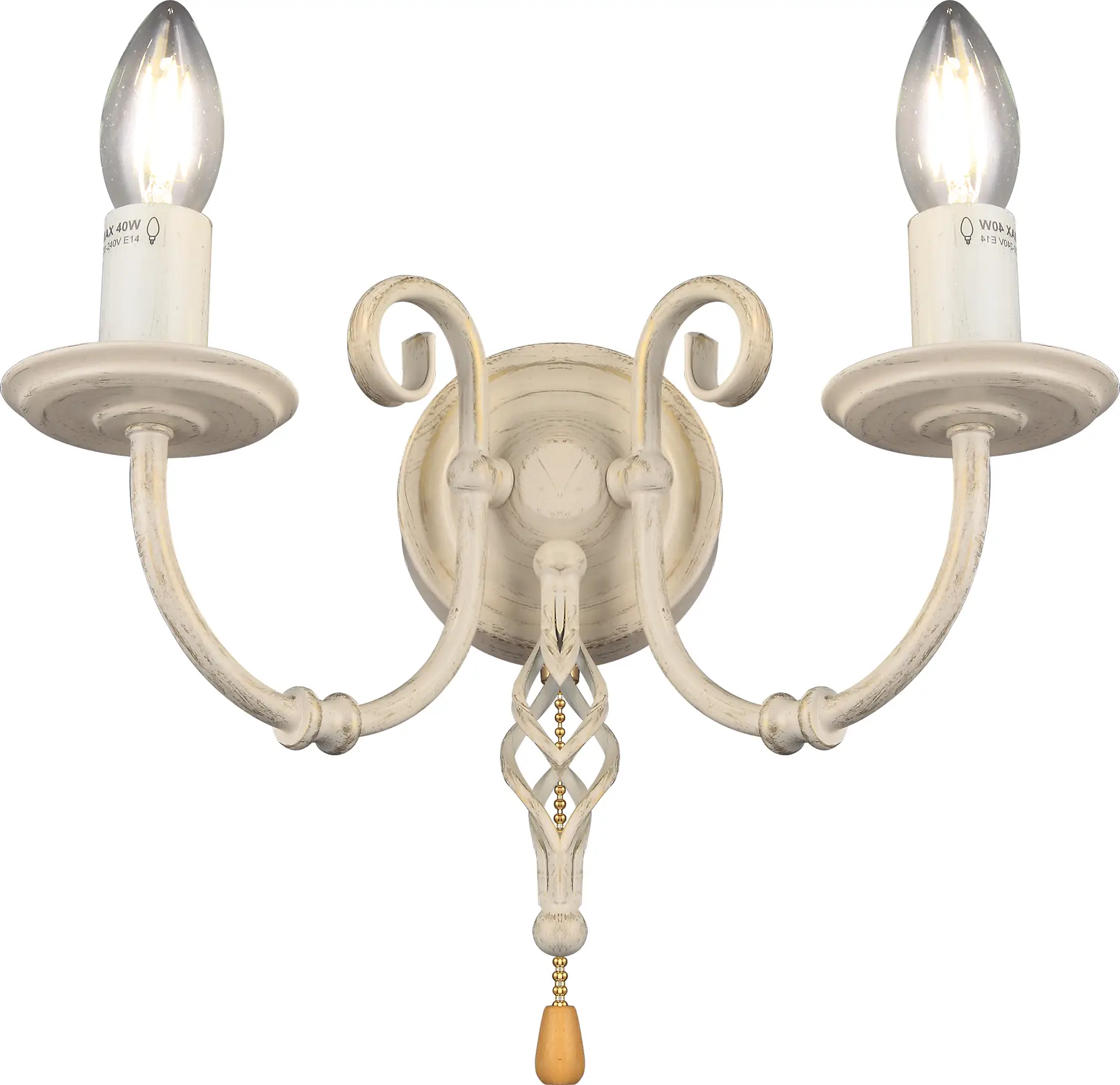 Бра Altalusse INL-6142W-02 E14 2x40 Вт Ivory White (11450993)