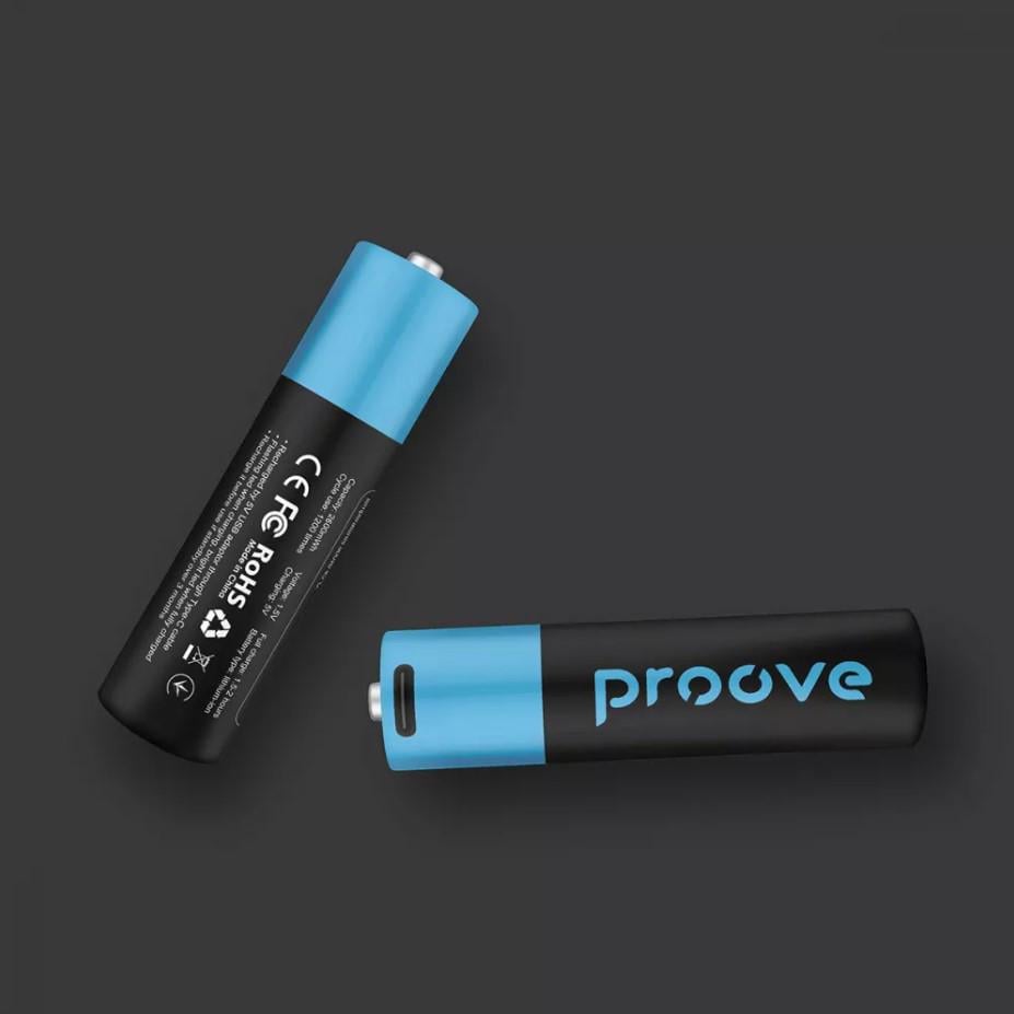 Батарейки аккумуляторные Proove Compact Energy AA Type-C 1.5V 2400mAh 2pcs - фото 3 Батарейки аккумуляторные Proove Compact Energy AA Type-C 1.5V 2400mAh 2pcs - фото 3